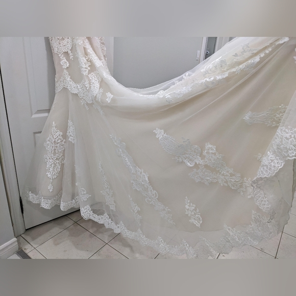 Brand New Wedding Dress! Size 10, champagne undertone. - Picture 11 of 15